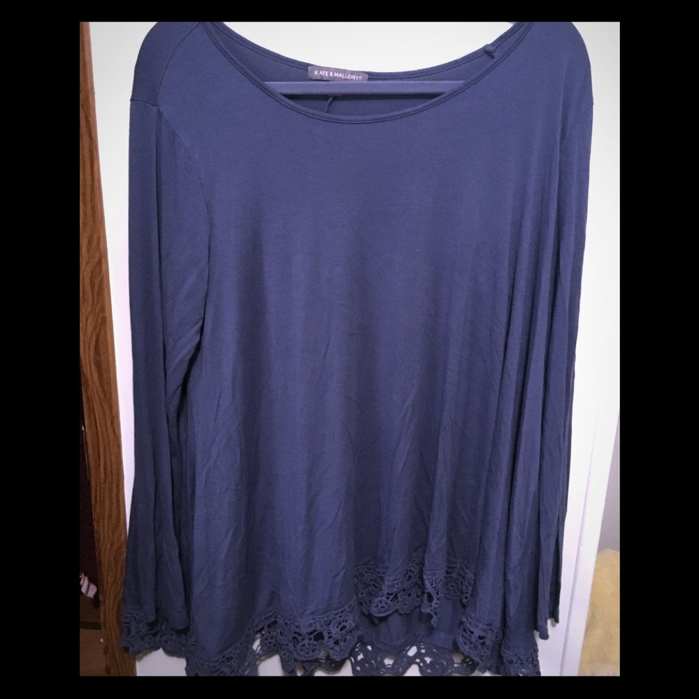 Slate blue blouse-Nicely Made!!